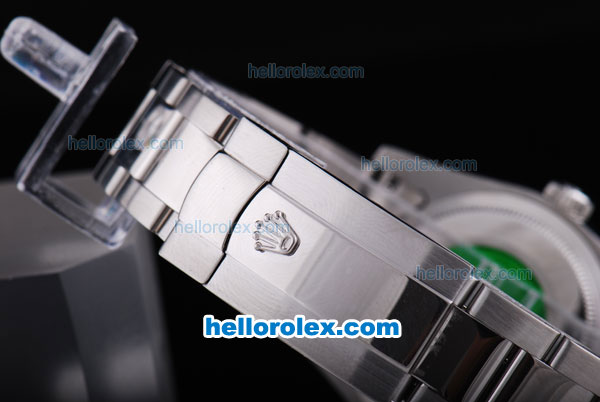 Rolex Datejust Automatic with Black Dial-White Marking and White Bezel - Click Image to Close